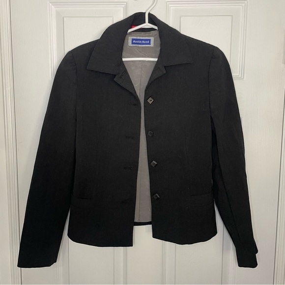 Austin Reed Vintage Wool Button Grey Jacket Small - Picture 3 of 8